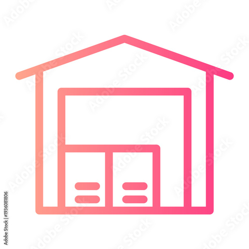 warehouse gradient icon