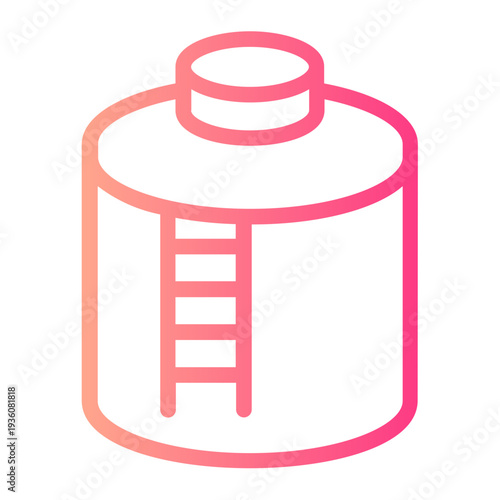 water tank gradient icon