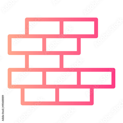 brick wall gradient icon