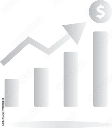 A graph showing growth and increasing profits