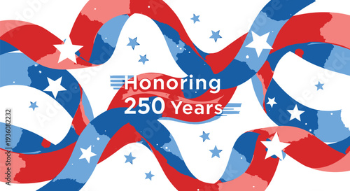 American patriotic ribbon banner vector