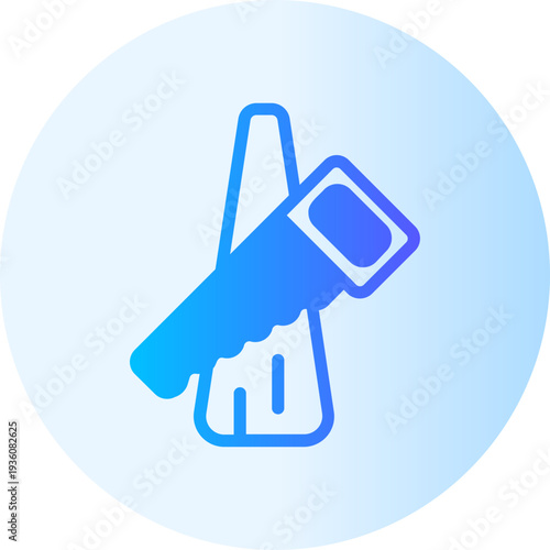 hand saw gradient icon