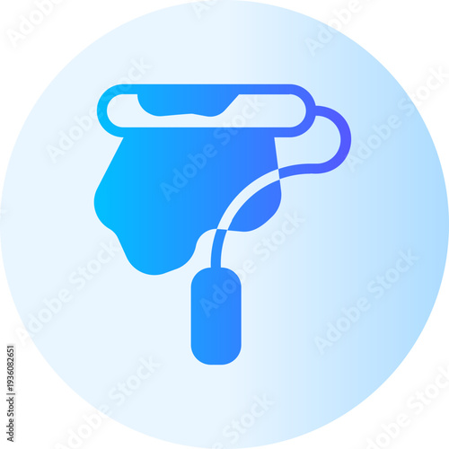 paint roller gradient icon