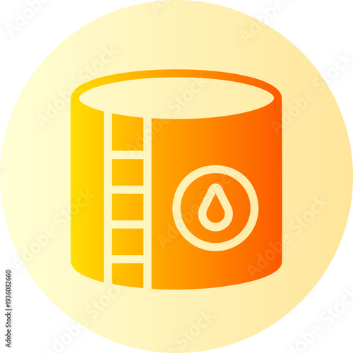 oil refinery gradient icon