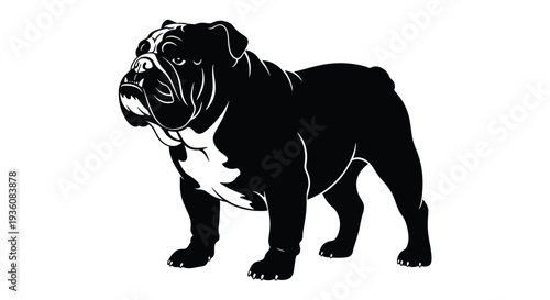 Black Bulldog Silhouette