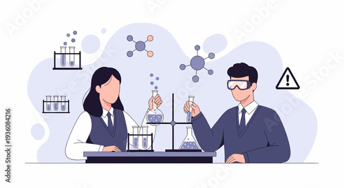 Two Scientists Conducting Research in a Laboratory Setting.