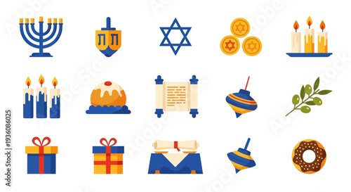 Religious symbols and festive decorations