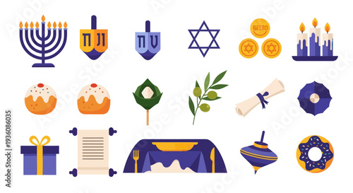 Religious symbols and festive decorations