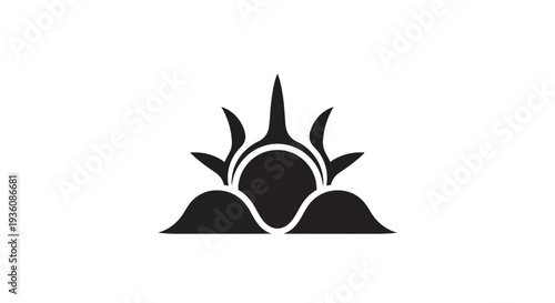 Abstract sun symbol design