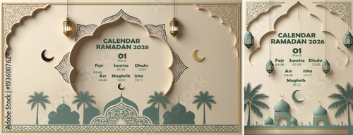 elegant islamic ramadan celebration background, Ramadhan kareem background for banner & social media template