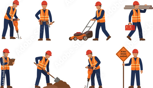 Dairy cows grazing on green meadow farm landscape with red barn and windmill, organic milk production concept flat vector illustration