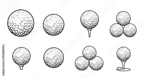 Black and White Golf Ball Variations