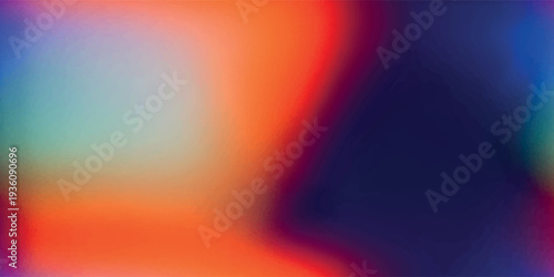 Vibrant abstract mesh gradient background with saturated orange blue and purple tones for bold marketing materials, digital art, branding, and modern packaging designs.