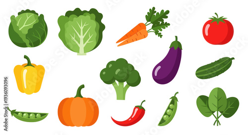 Vegetable assortment colorful fresh produce