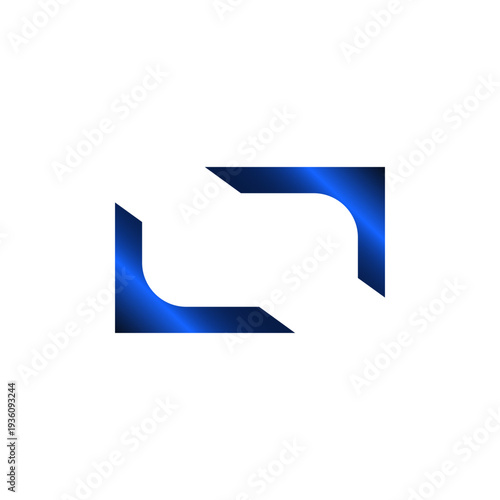 Metal corner frame vector illustration design. Suitable for photography template logo, metal works company, sophisticated blue with dark black color frame corner design art