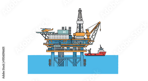 Offshore Oil Rig Platform