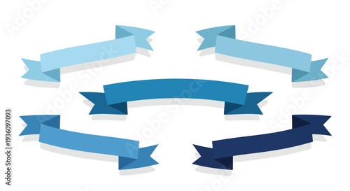 Blue Ribbon Banner Set