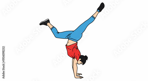 Woman Doing Handstand