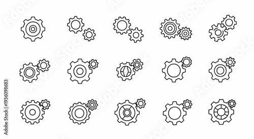 Gear Icons Set