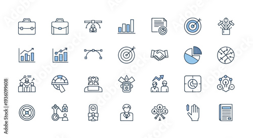 Business icons set for various applications