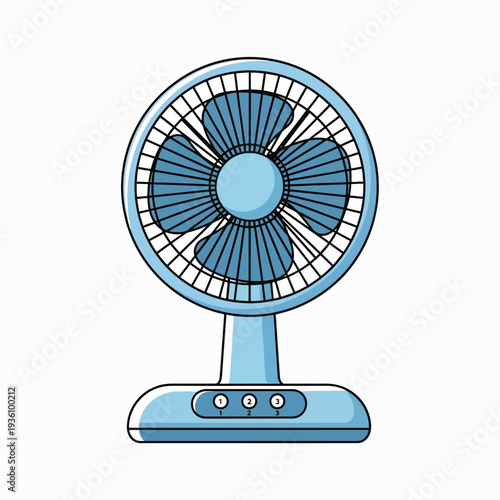 Desk Fan Illustration
