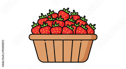 Basket of Fresh Strawberries
