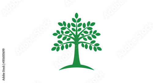 Green tree illustration on white background