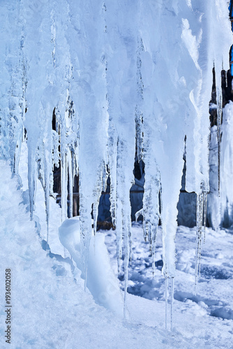 Wallpaper Mural Beautiful ice sculpture with large icicles, detail.  Torontodigital.ca