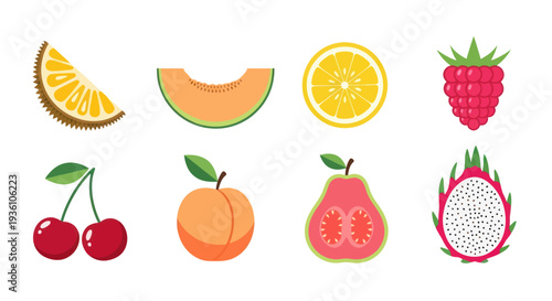 Colorful assortment of fresh fruits