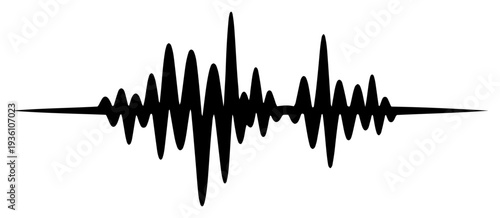 Abstract sound wave or heartbeat line graphic element