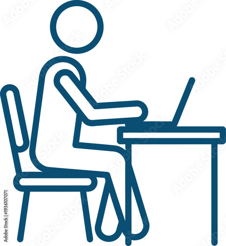 Person sitting at a desk working on a laptop computer