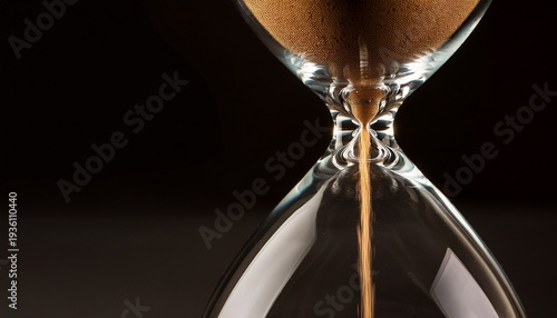 stylish hourglass with a dark background hourglass time theme for business timelines urgency and time results