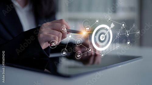 Bild auf Leinwand Target audience analysis, customer segmentation, personalized marketing, audience targeting strategies, and marketing efficiency improvement through smart customer profiling