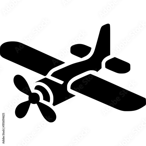 Propeller Plane Icon Vector