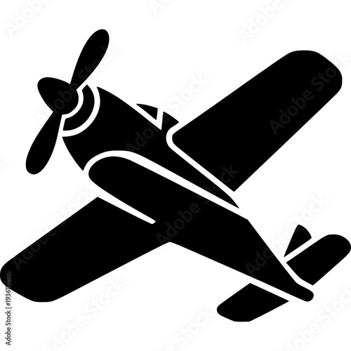 Propeller Plane Icon Vector