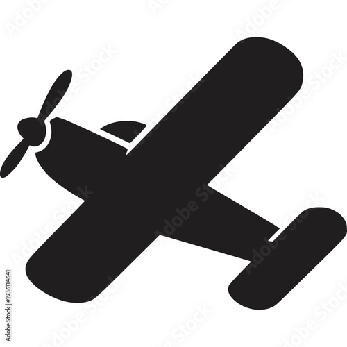 Propeller Plane Icon Vector