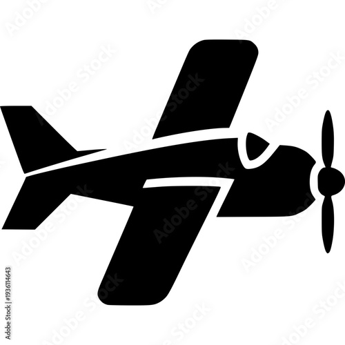 Propeller Plane Icon Vector