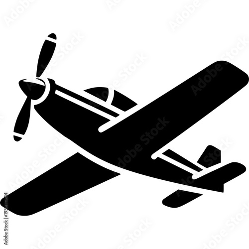 Propeller Plane Icon Vector