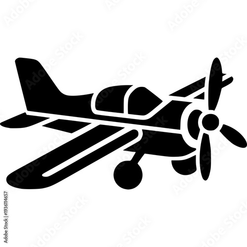 Propeller Plane Icon Vector