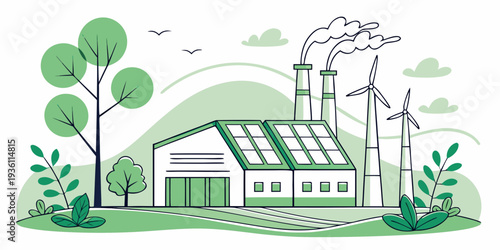 Sustainable farmhouse utilizing renewable energy sources for eco-friendly living