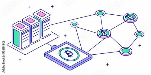 Interconnected blockchain and cloud data storage network visualization