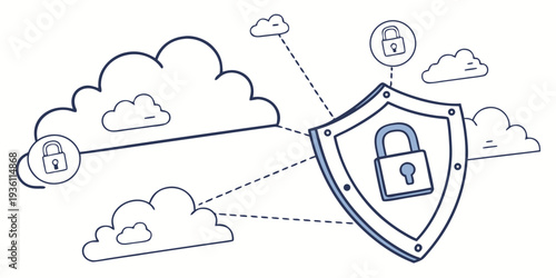 Secure cloud services with encrypted data protection and digital authentication