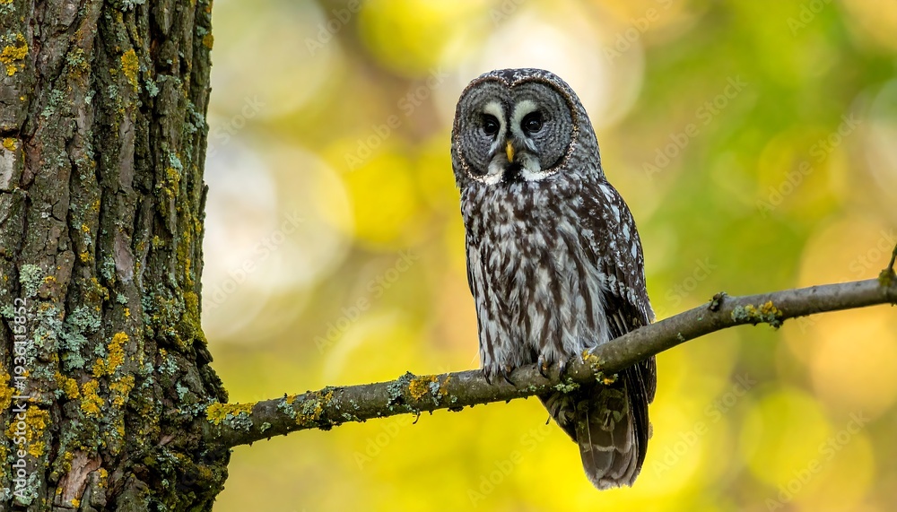 custom made wallpaper toronto digitalA serene owl perches on a tree branch