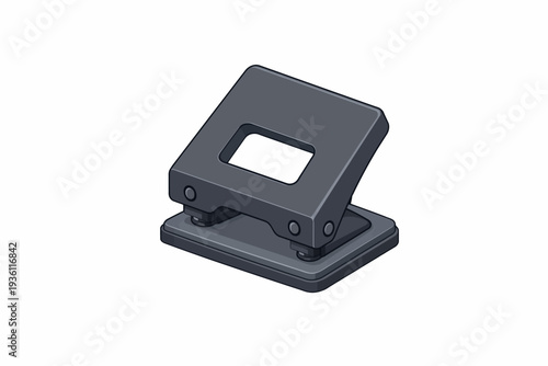 Professional office paper punching device for efficient document preparation and organization, an essential stationery item in a modern workspace setup