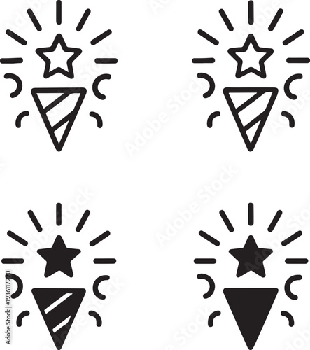 Isolated Radiant Daylight Celebration Icon, Radiant Daylight Celebration event, Radiant Daylight Celebration festival, bright summer theme vector solid black line on white background