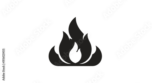 Abstract fire symbol graphic