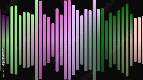 Wallpaper Mural Abstract Sound Waveform Visualization with Colorful Vertical Bars. Torontodigital.ca