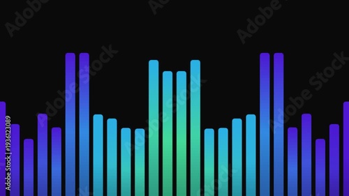 Wallpaper Mural Abstract Colorful Sound Wave Equalizer Bars Animation. Torontodigital.ca