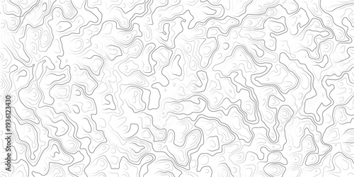 Gray abstract topographic map contours on white background_1