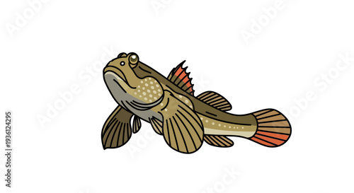 Cartoon Fish Illustration.